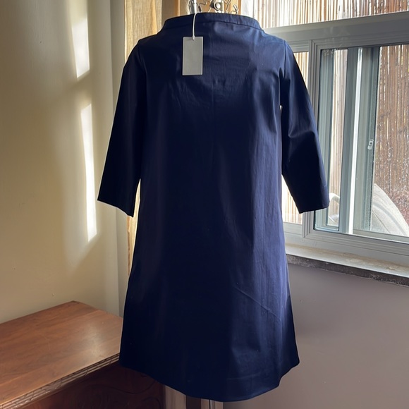 NWT elegant dress by COS. Deep navy cotton blend. Size 2. - Picture 5 of 11